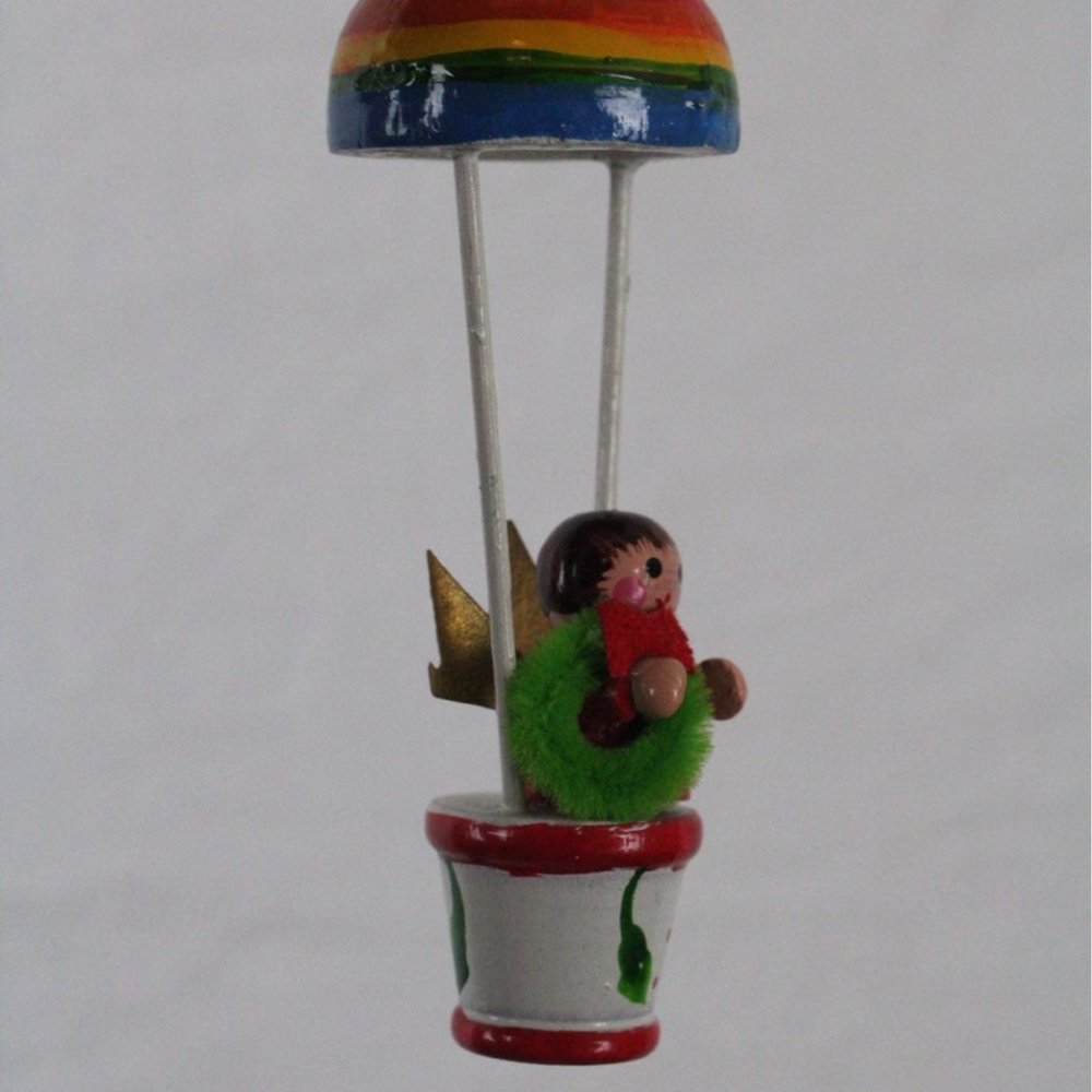 Vintage hot air balloon Holiday ornament